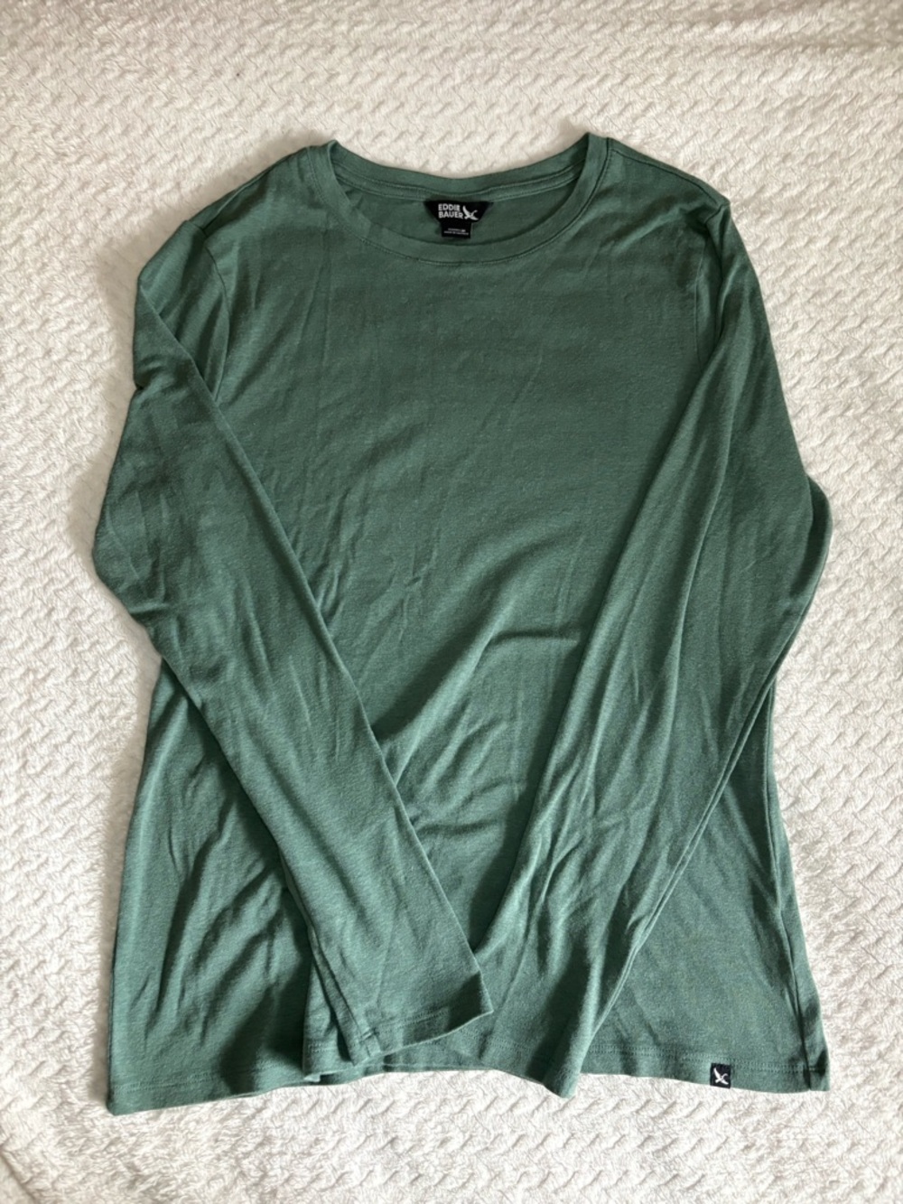 Eddie Bauer Olive Green Crewneck Long Sleeve Tee